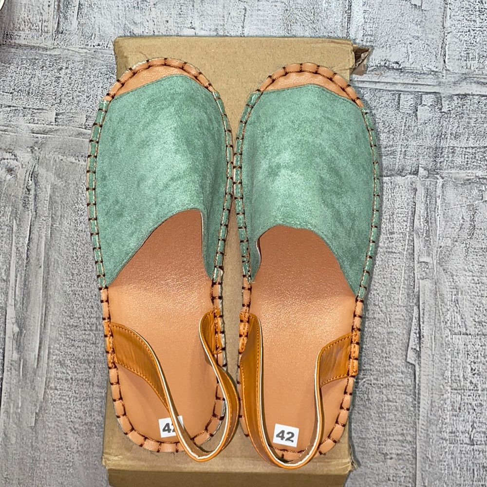 Shein Suede Slingback Espadrille Sandals